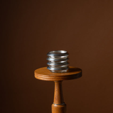 Sterling & Glass Coaster Set