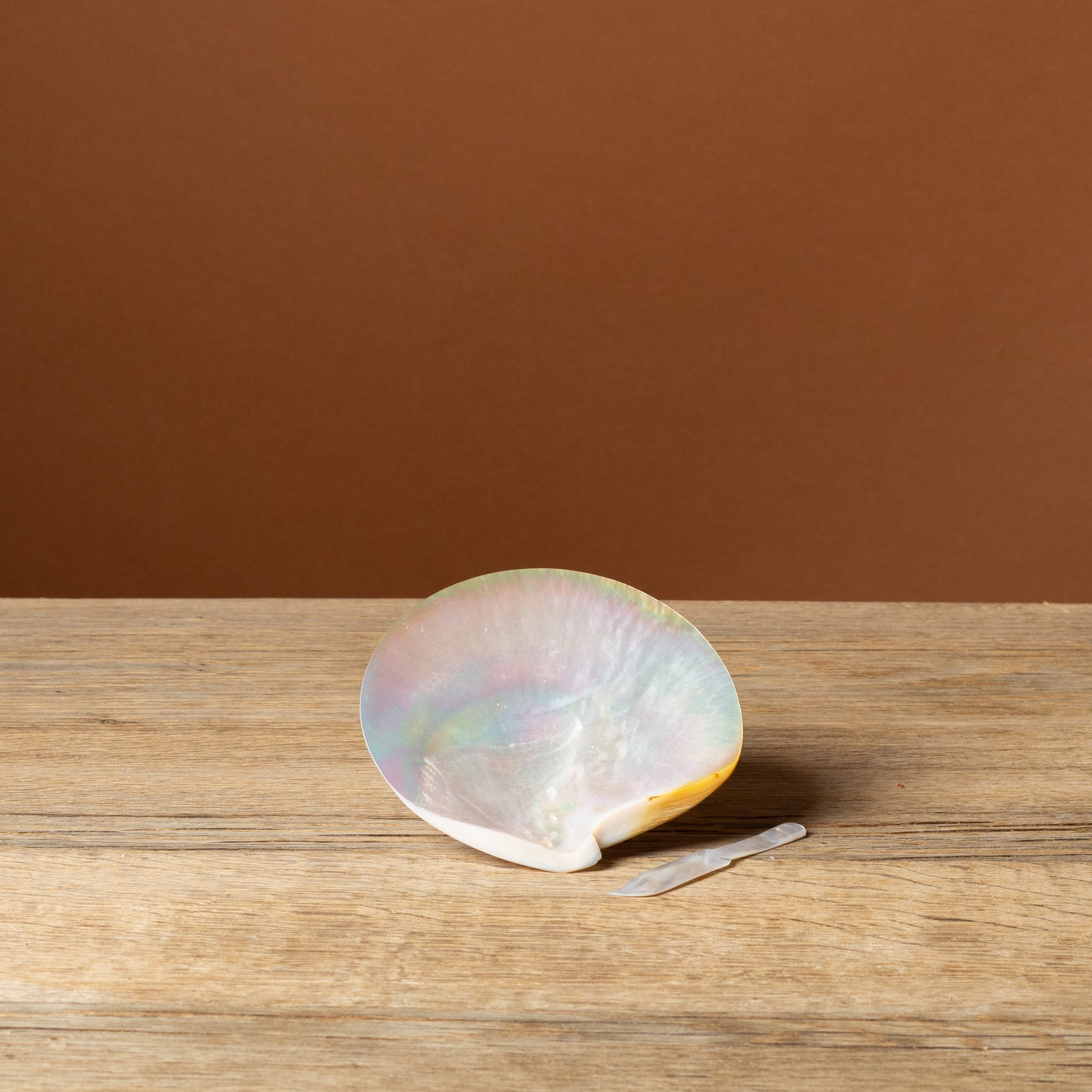 Mother of Pearl Caviar Shell Plate and Knife