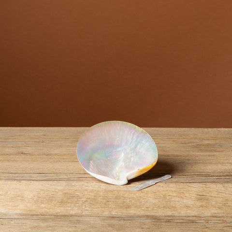 Mother of Pearl Caviar Shell Plate and Knife