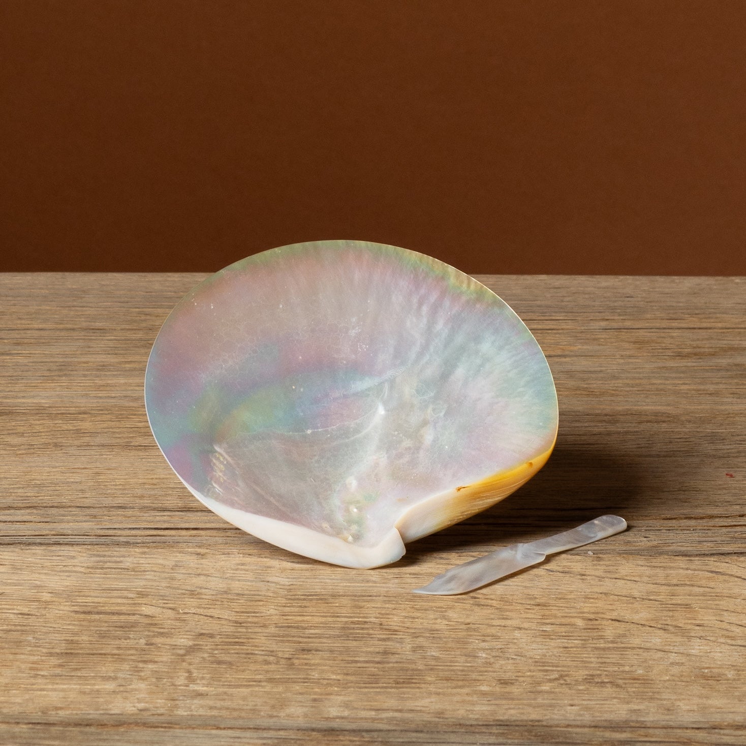 Mother of Pearl Caviar Shell Plate and Knife