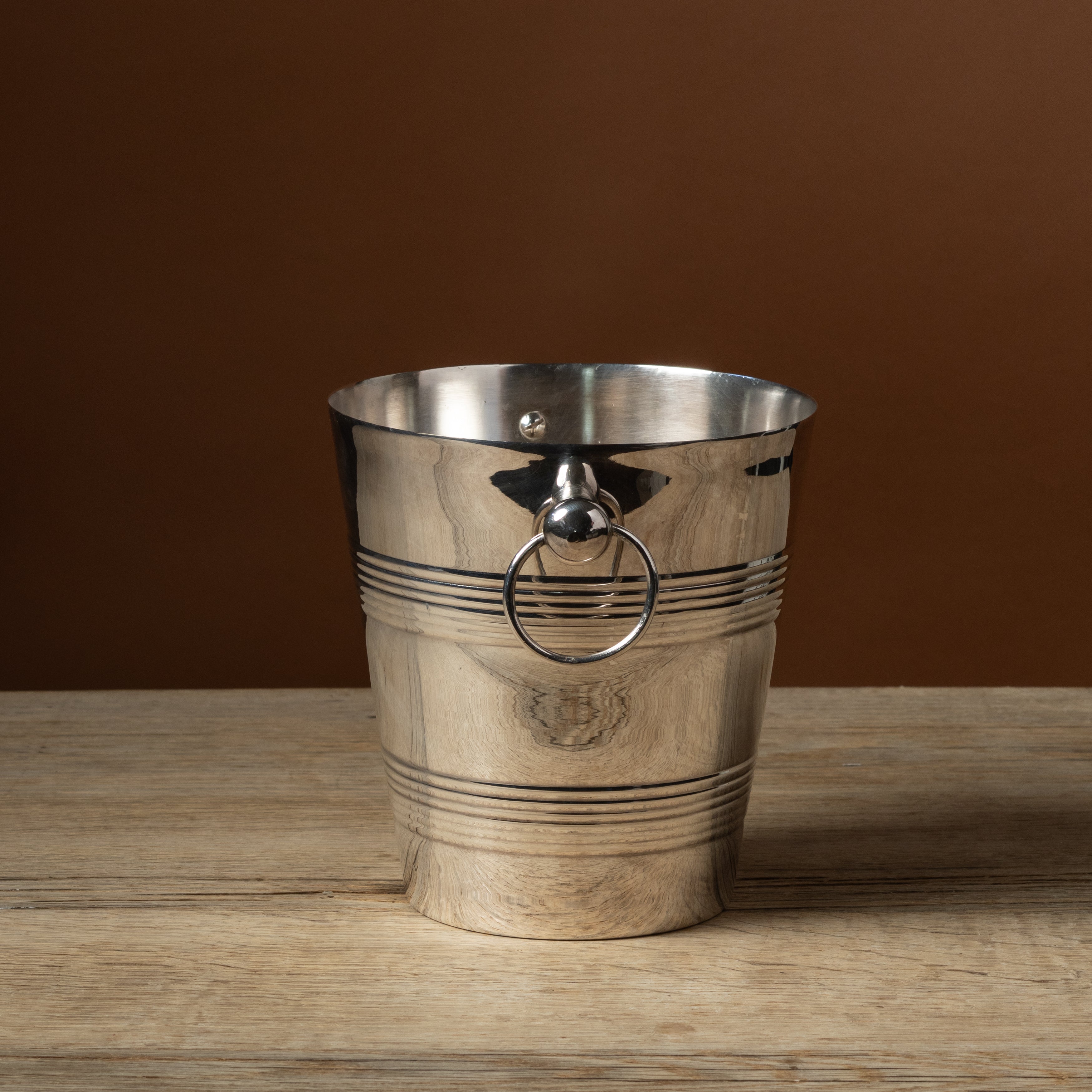 Vintage Silver Champagne Bucket with Ring Handles