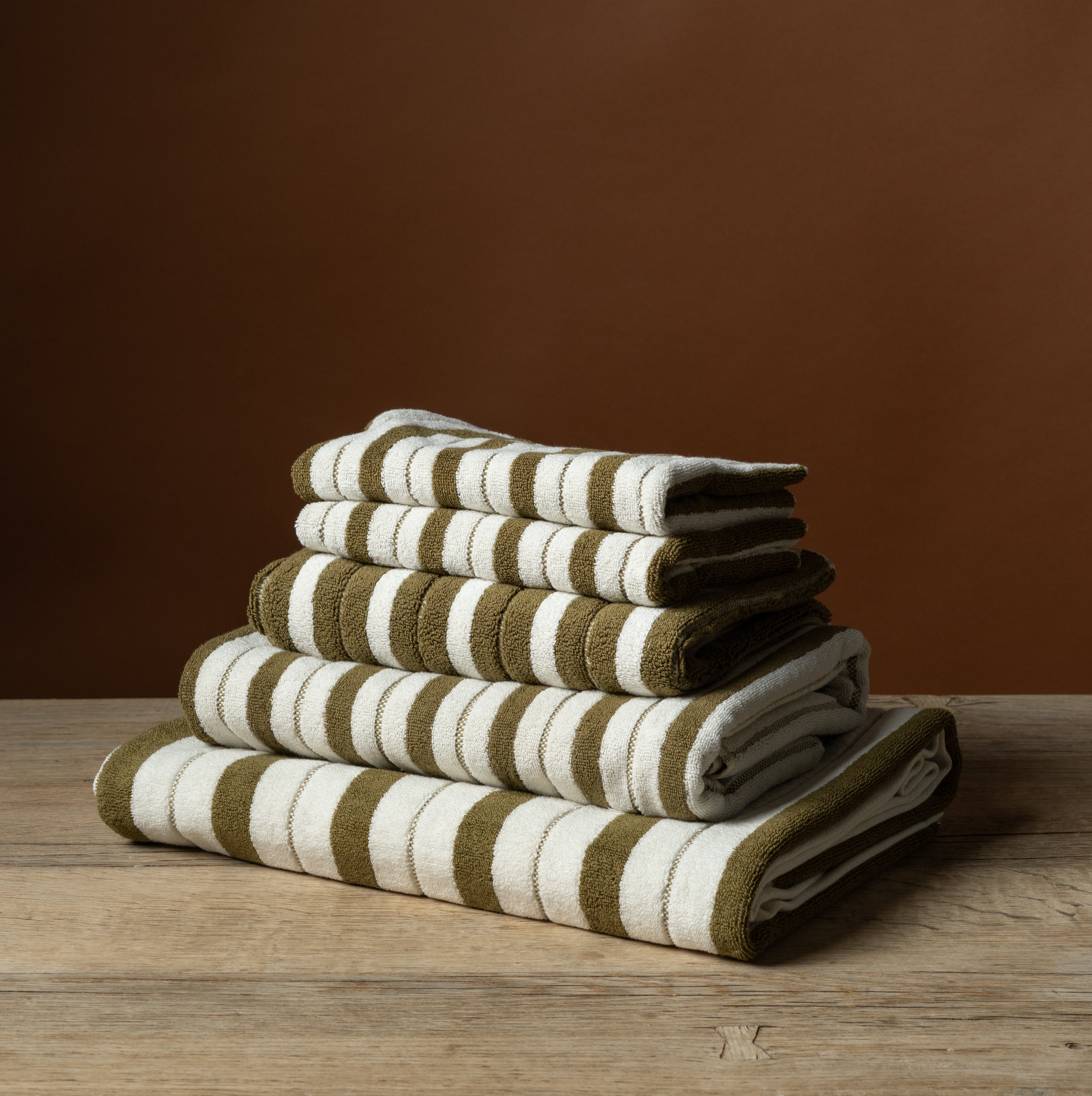 Franklin Bath Towel in Caper & Chalk