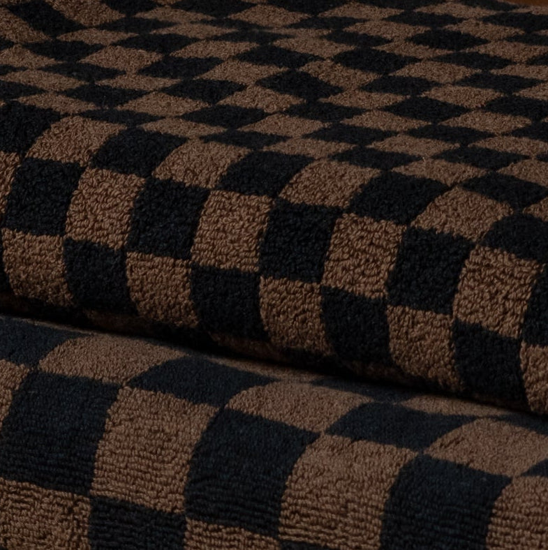 Josephine Hand Towel in Tabac & Noir