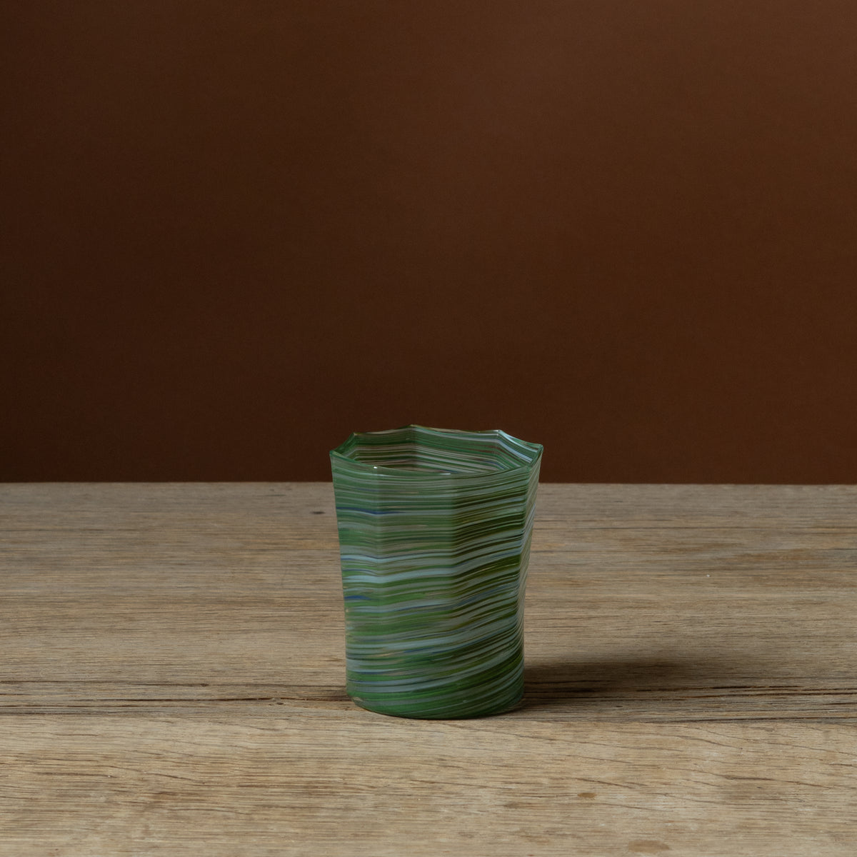 Avocado Mix Octagonal Short Glass
