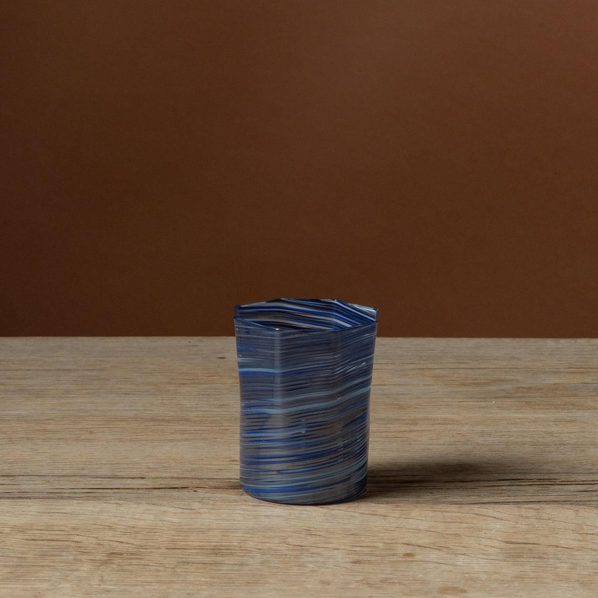 Indigo Mix Octagonal Short Glass