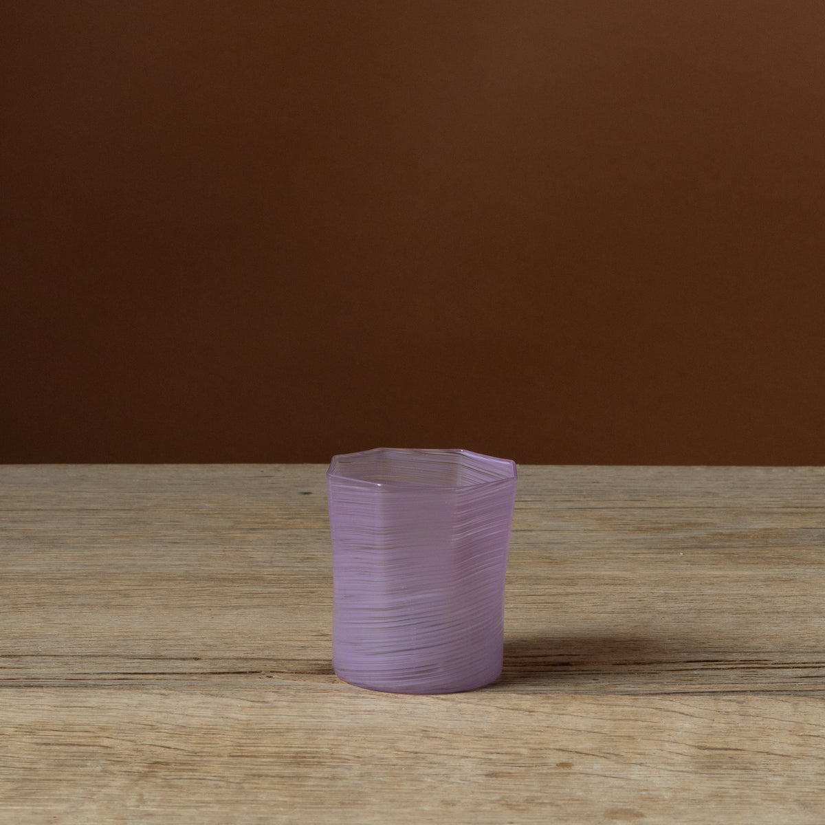 Lilac Octagonal Short Glass