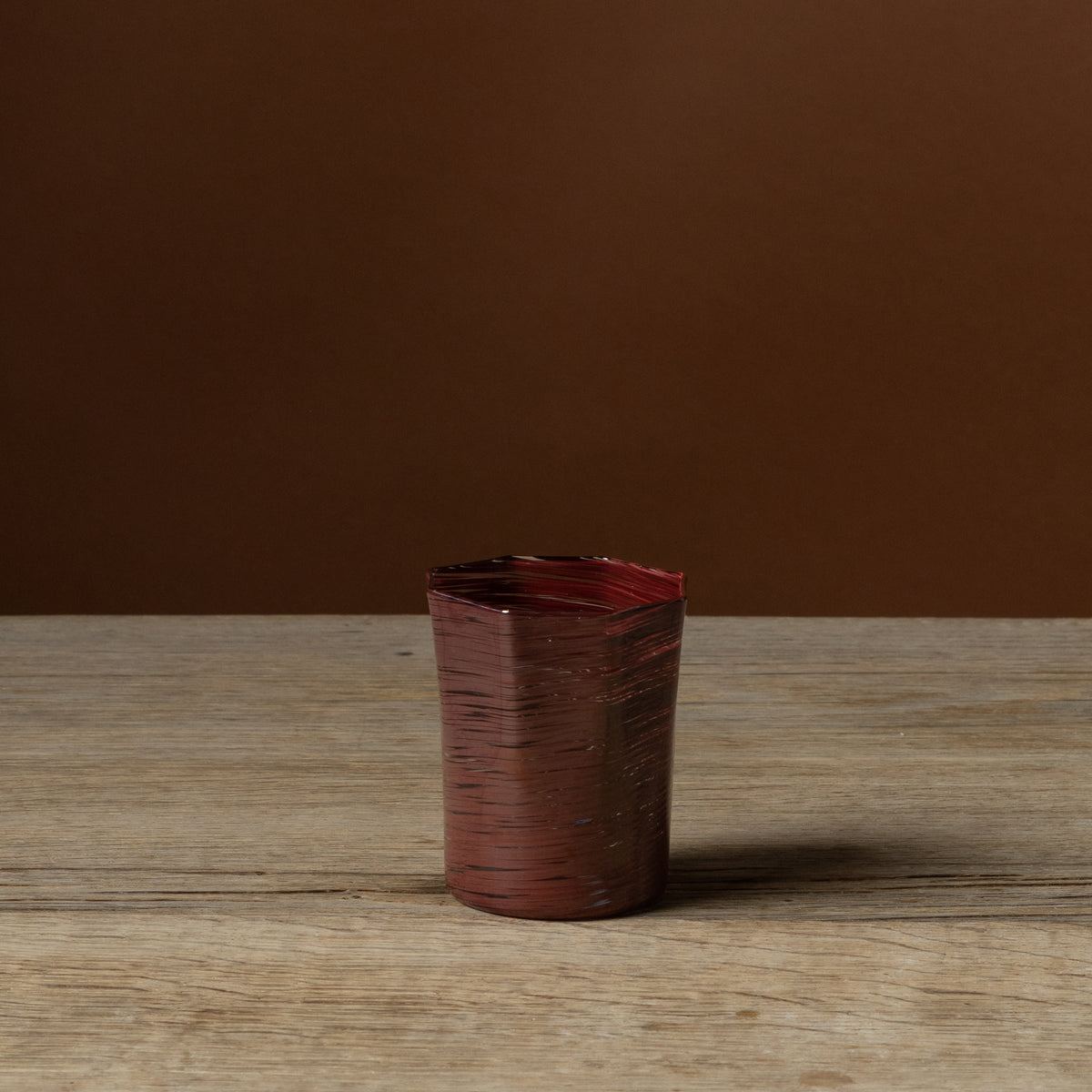 Red Mix Octagonal Short Glass