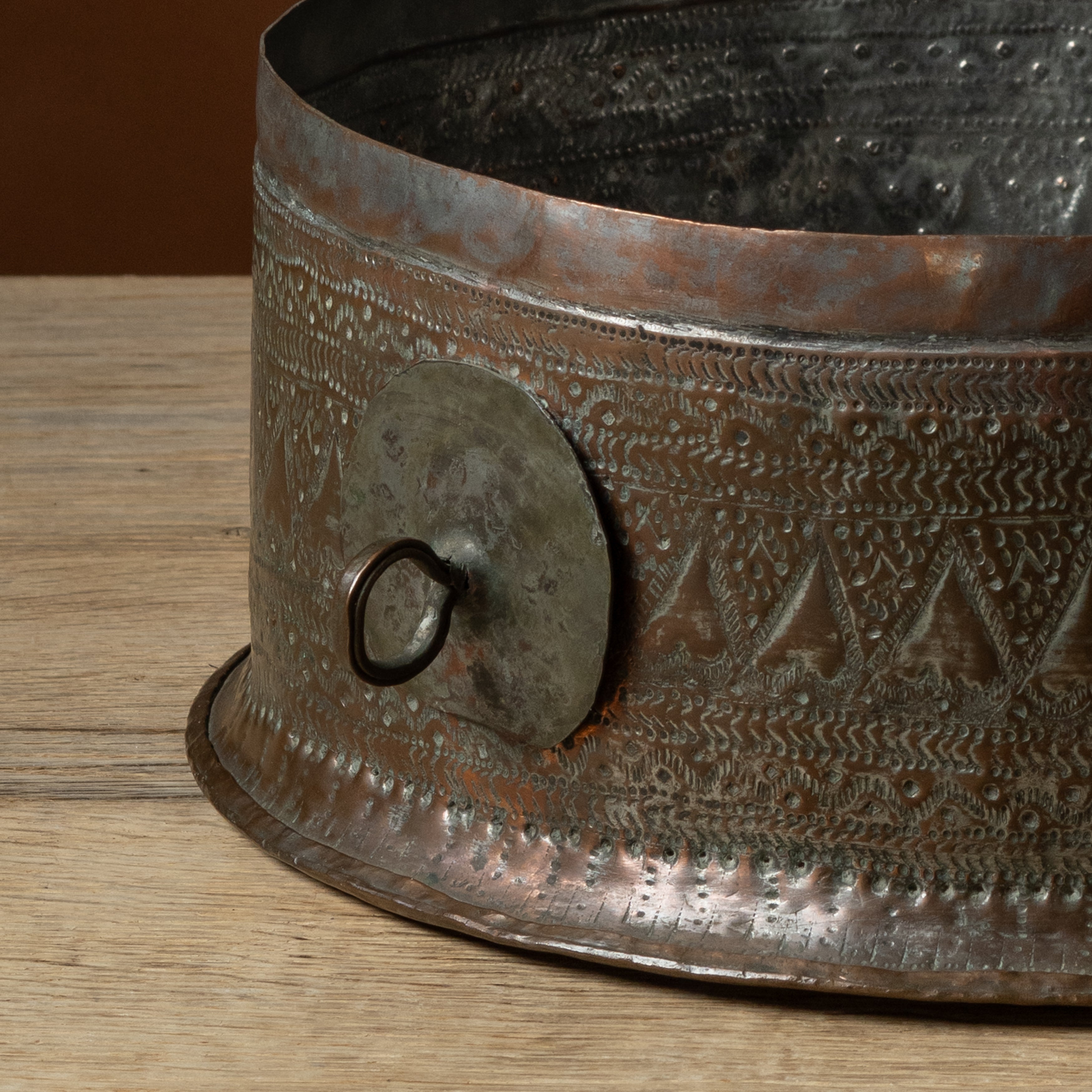 Indian Tinned Copper Repoussé Pandan Box