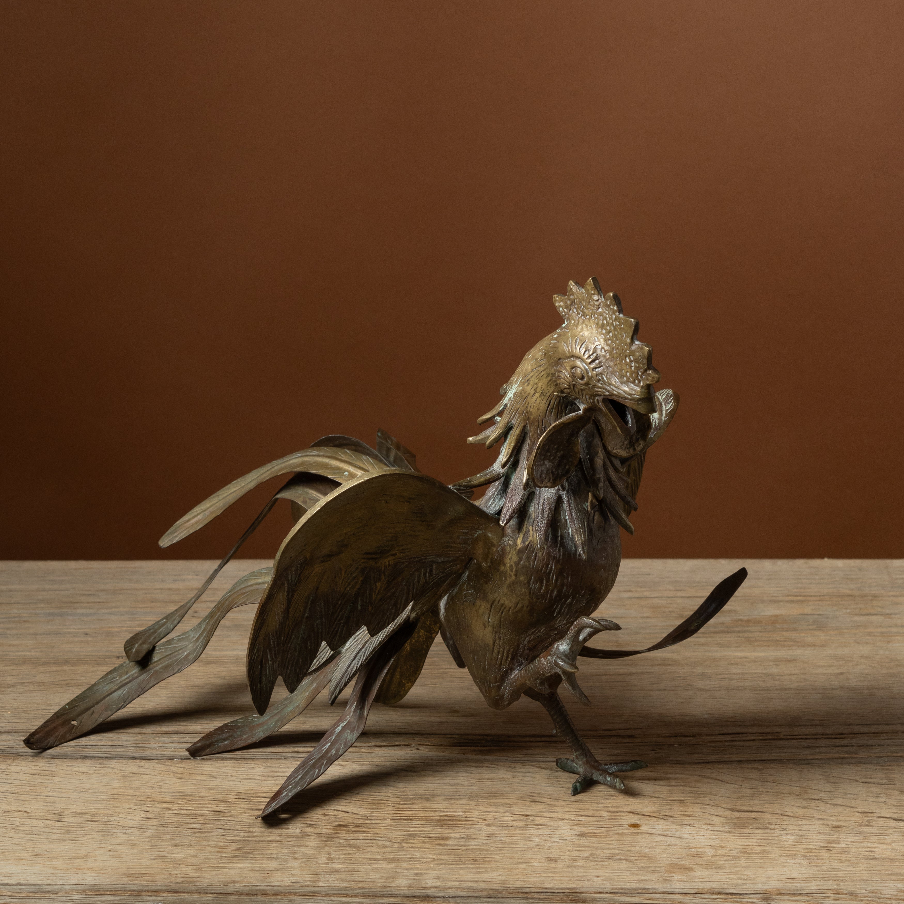 Animalier Brass Fighting Cock