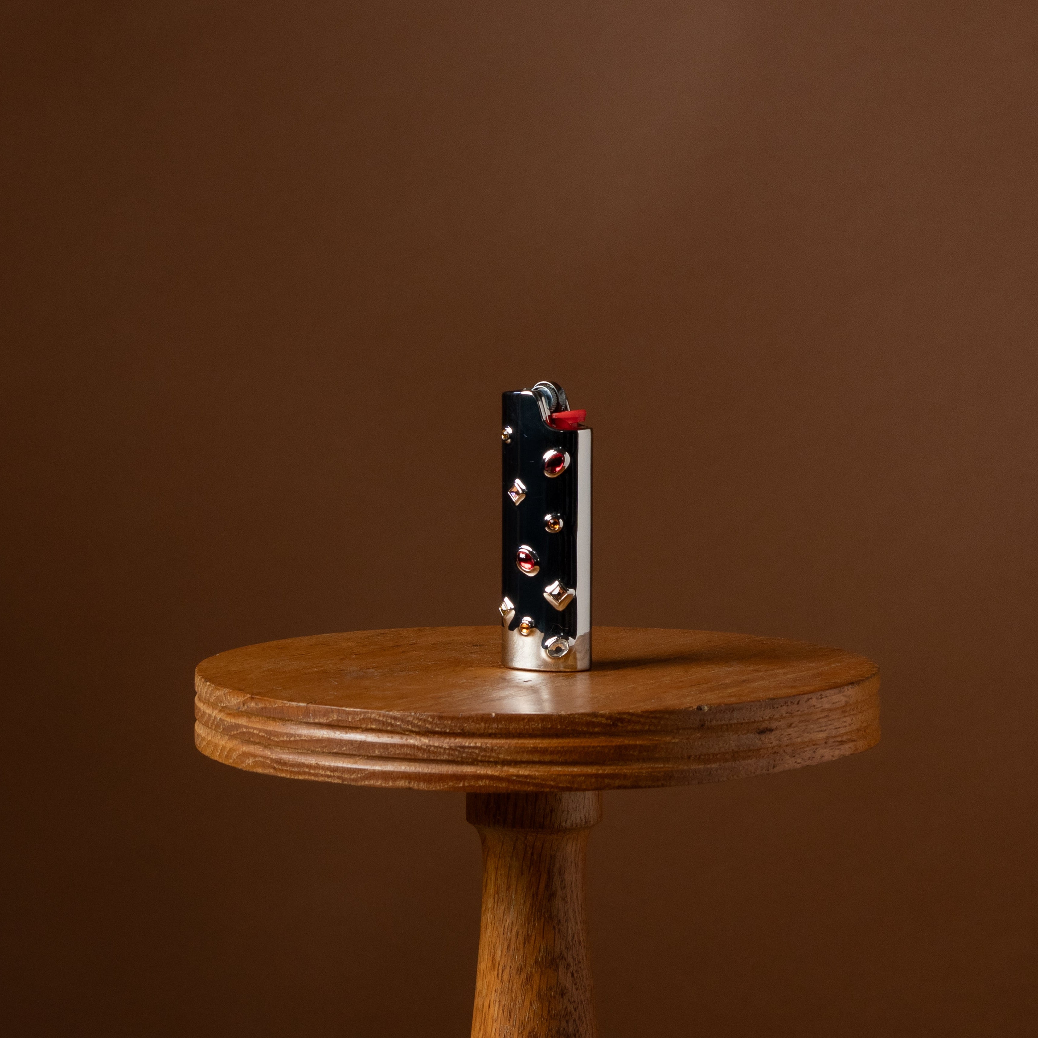 Pink Silver Little Gems Lighter Case