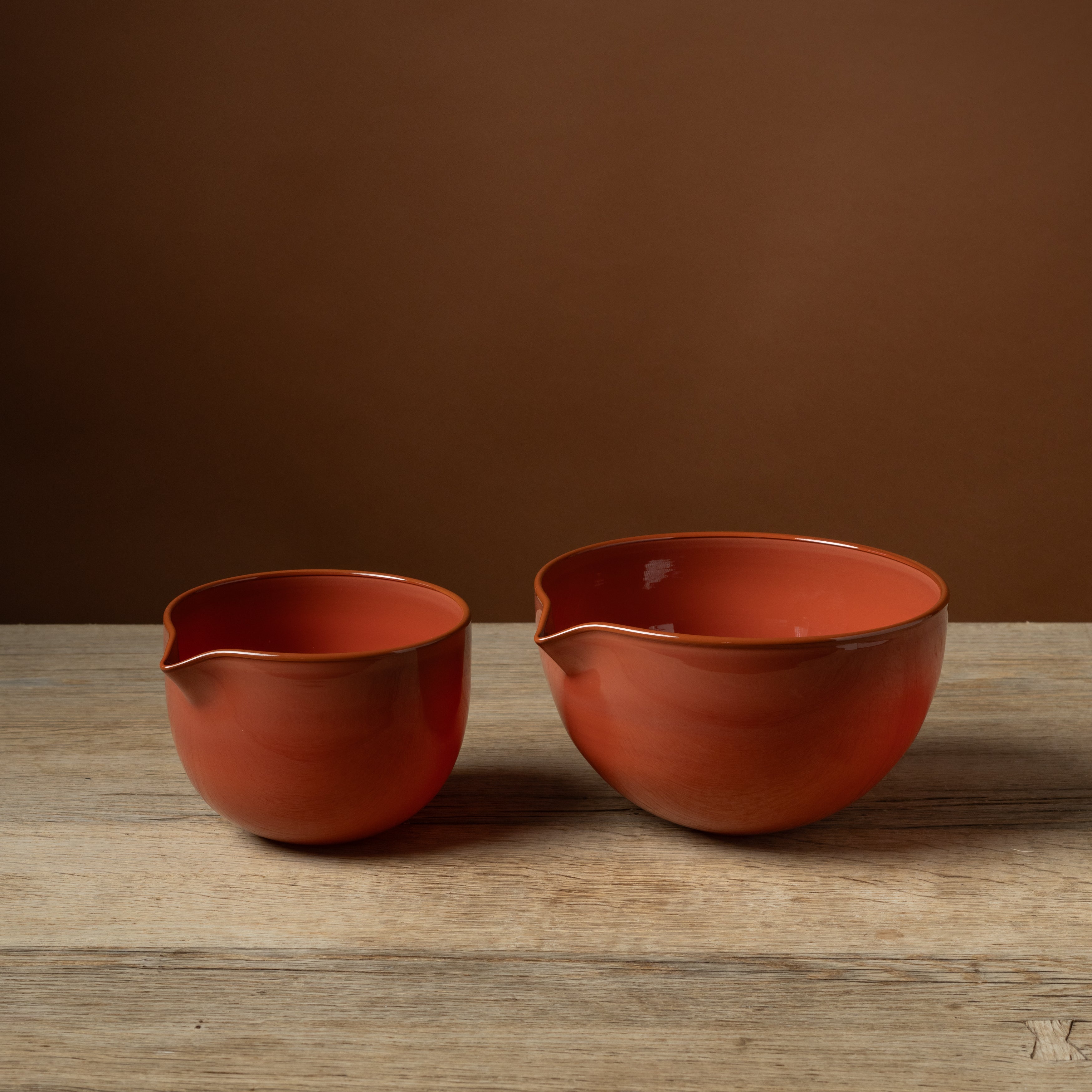 Paprika Hand-Blown Glass Spout Bowl