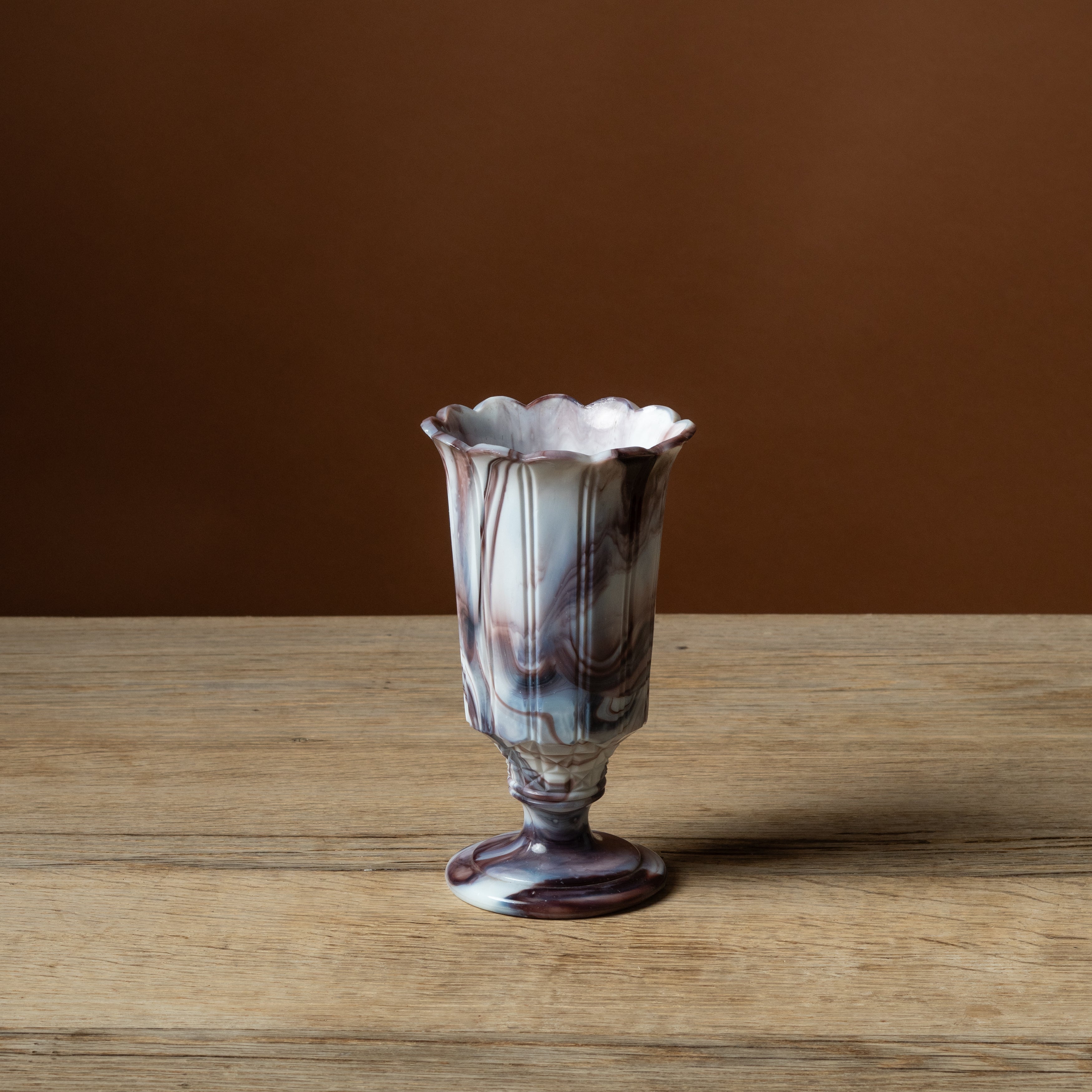 Purple Slag Glass Vase No. 1