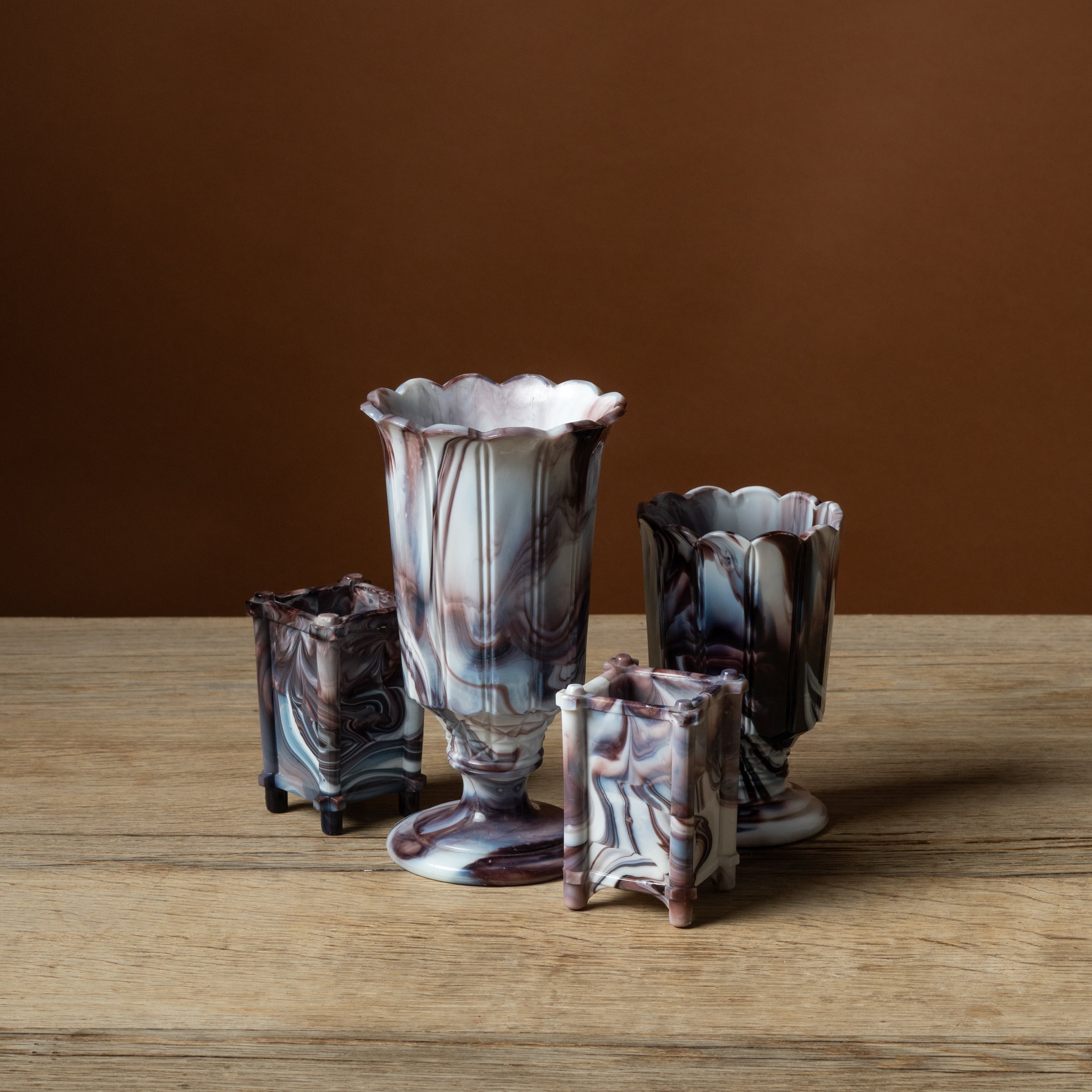 Purple Slag Glass Vase No. 1