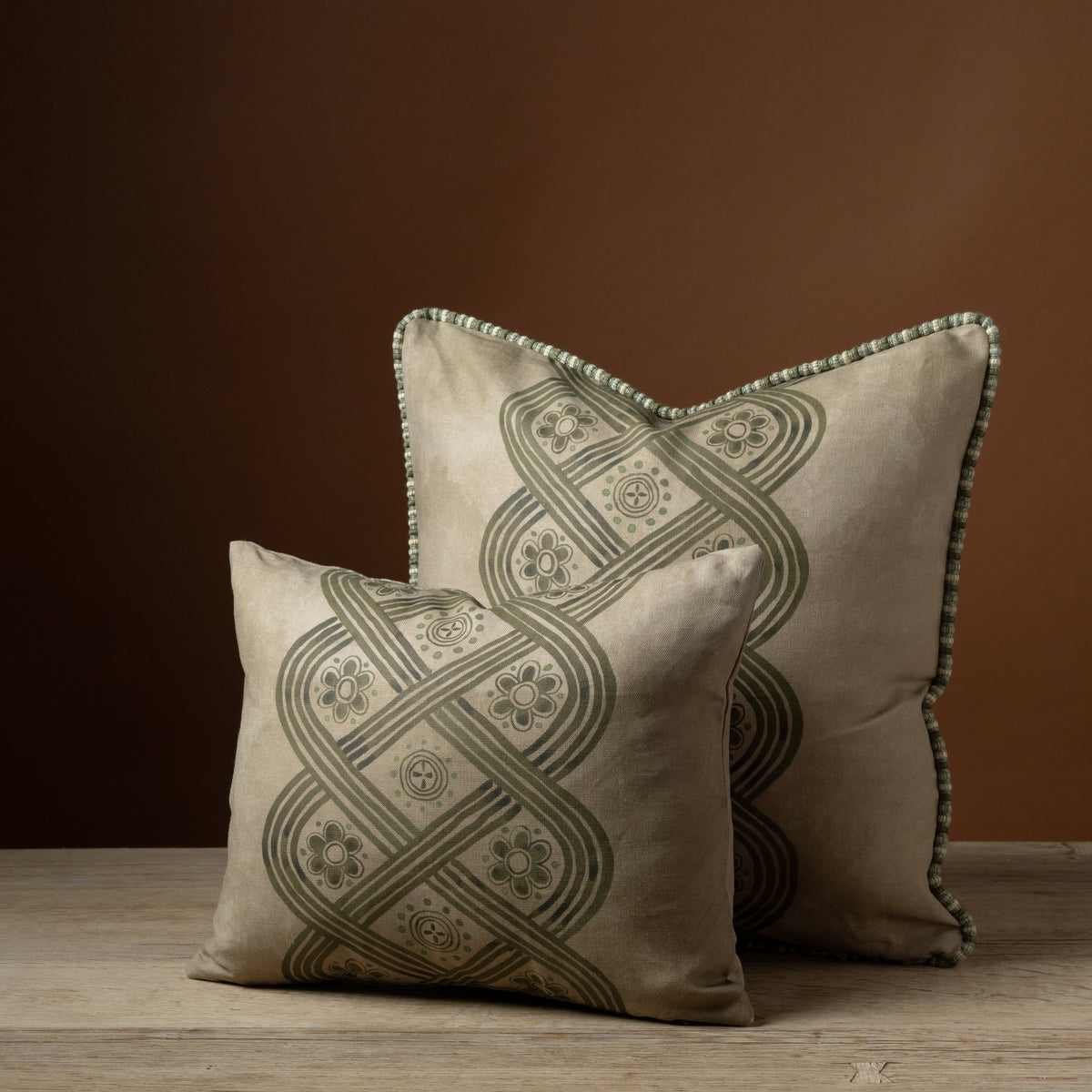 Caryatid Braid Pillow in Cypress