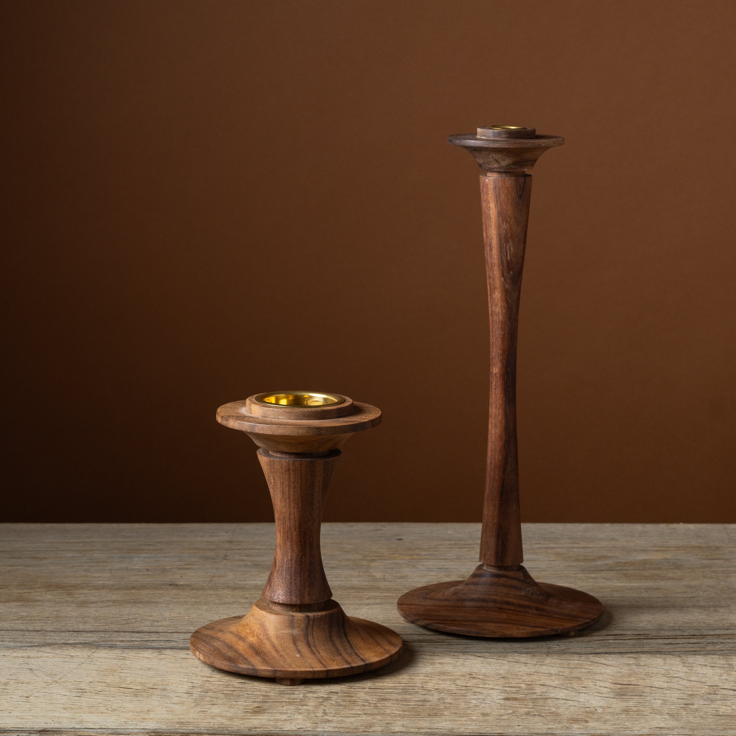 Black Siris Nouvelle Short Pillar Candlestick
