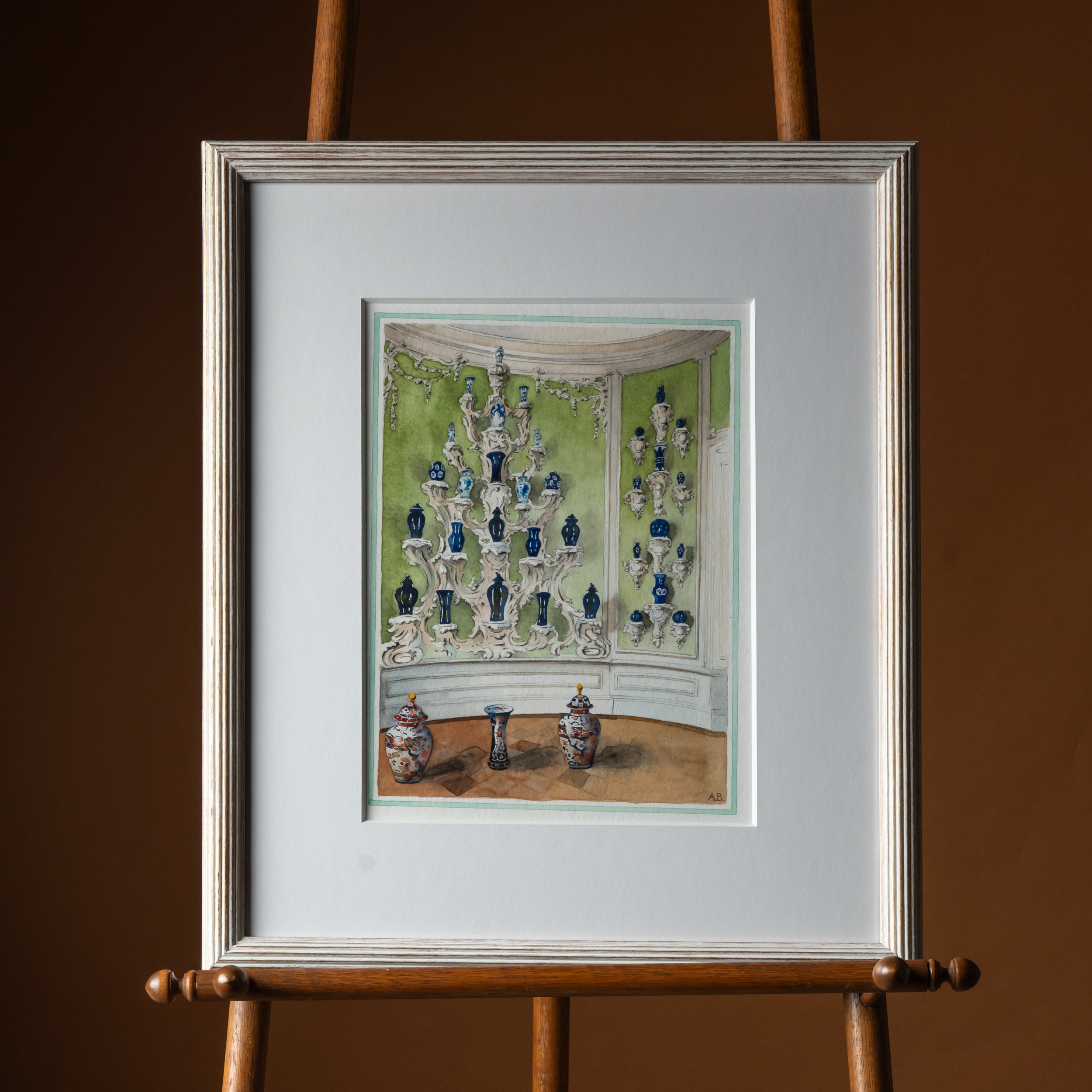 Oval Porcelain Cabinet by Aldous Bertram