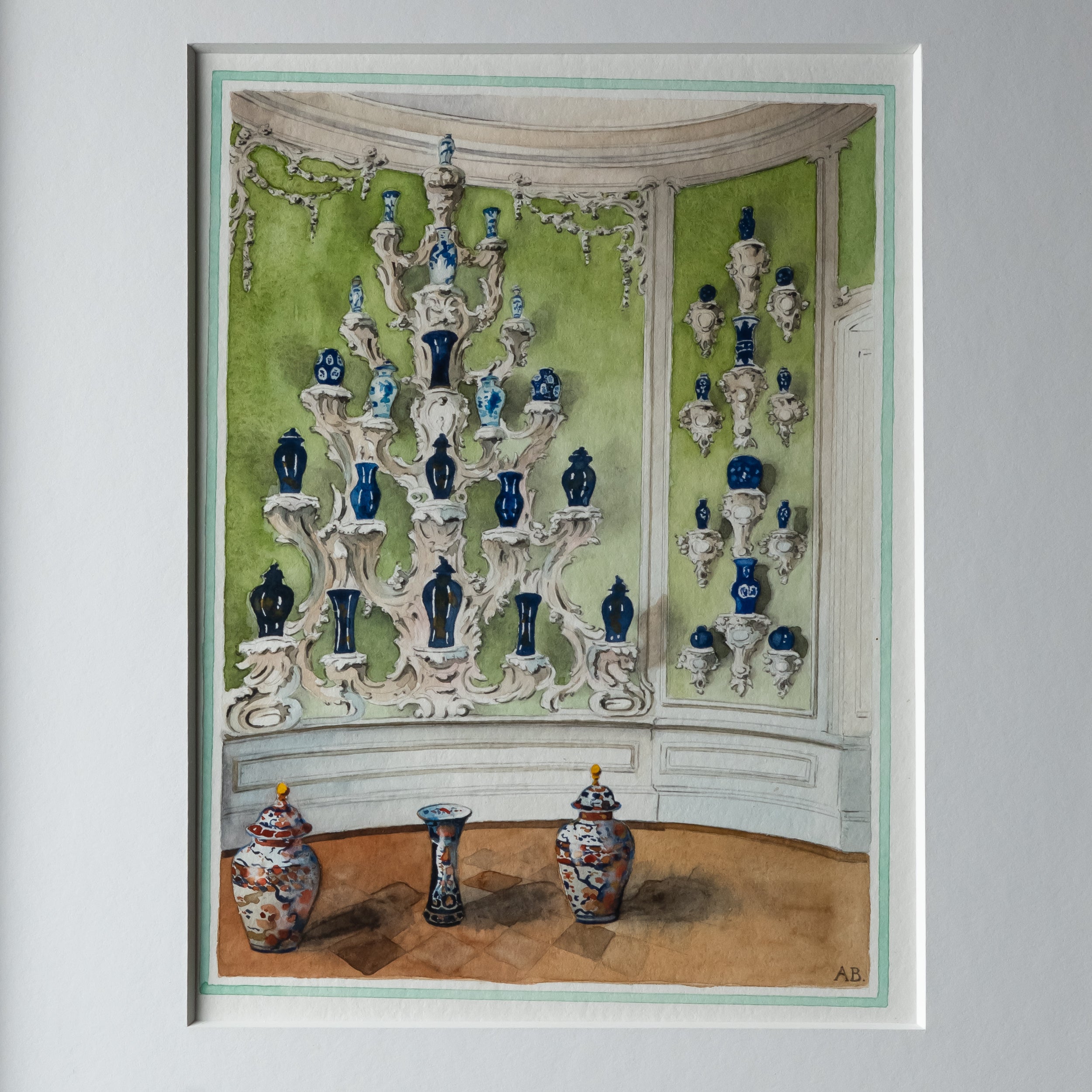 Oval Porcelain Cabinet by Aldous Bertram