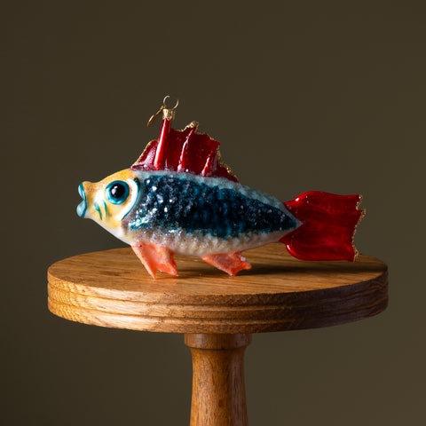 Puffer Fish Glass Ornament