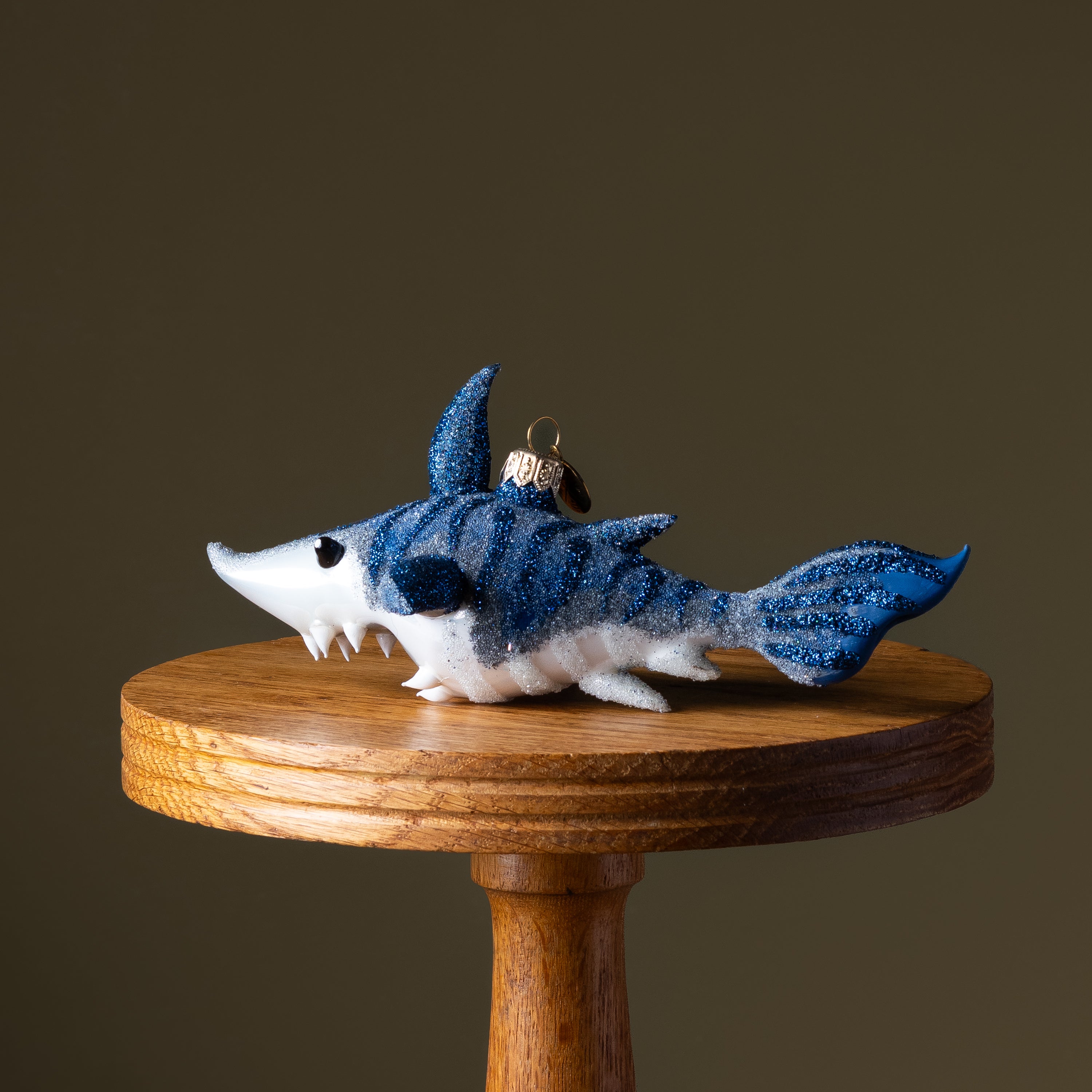 Great White Shark Glass Ornament