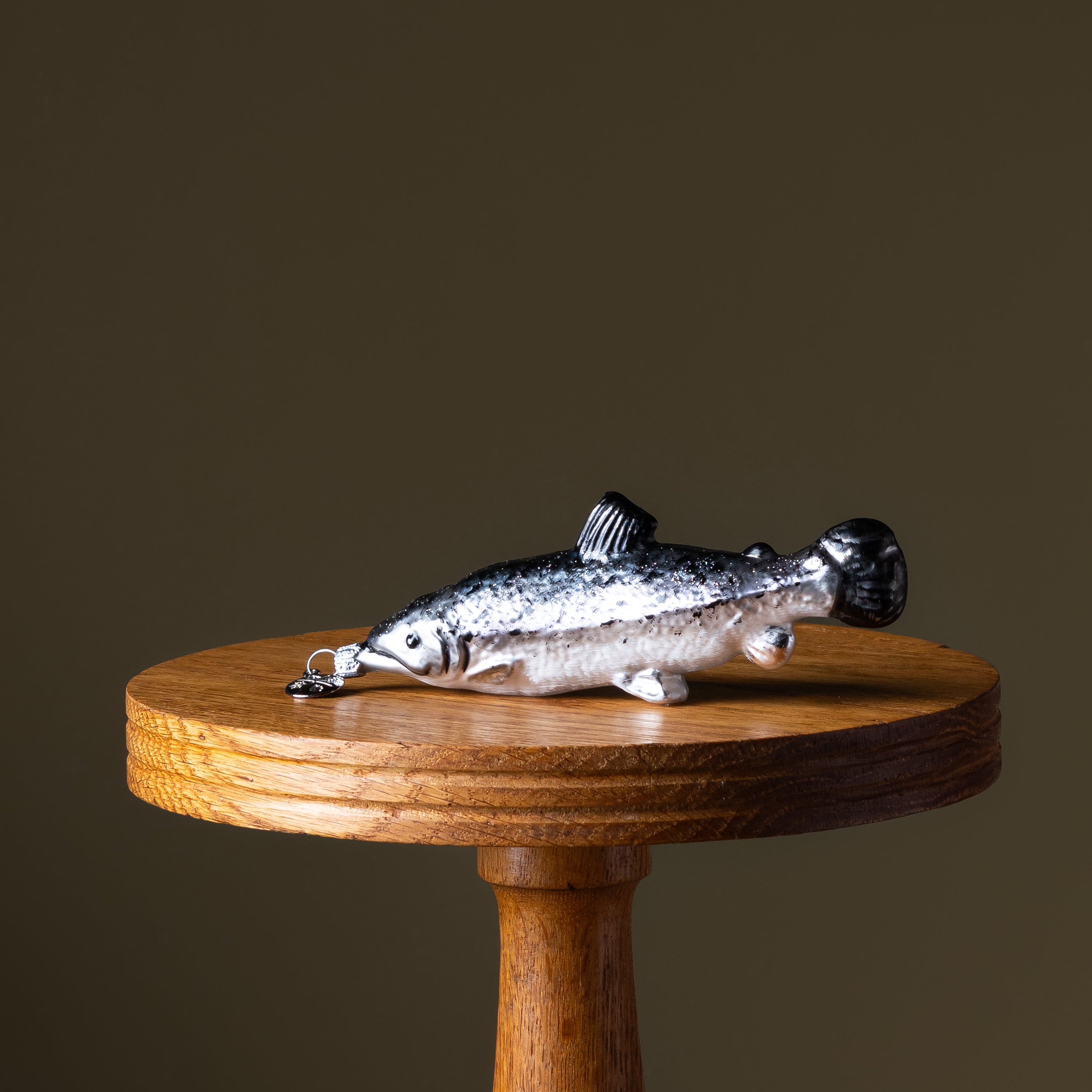 Salmon Fish Glass Ornament