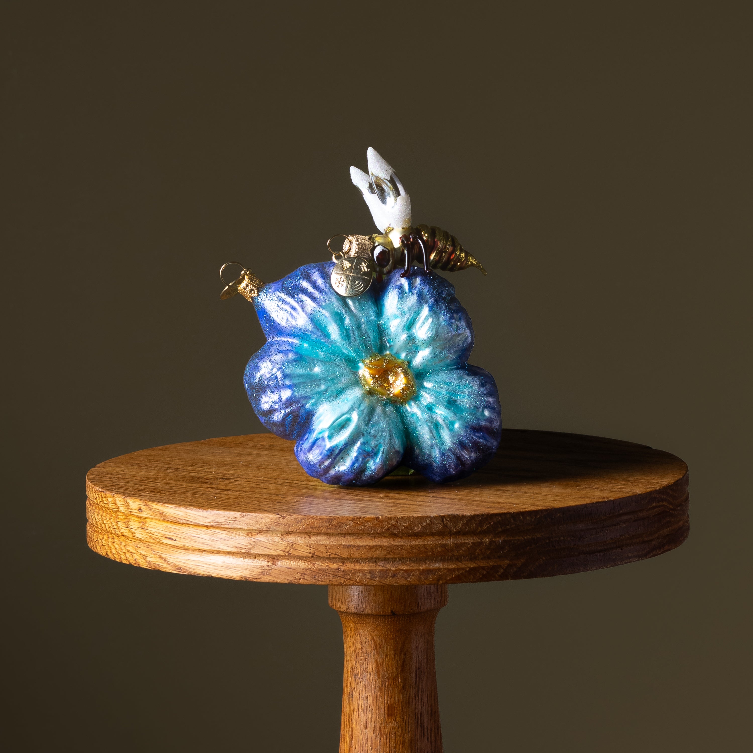 Baby Bumblebee Glass Ornament