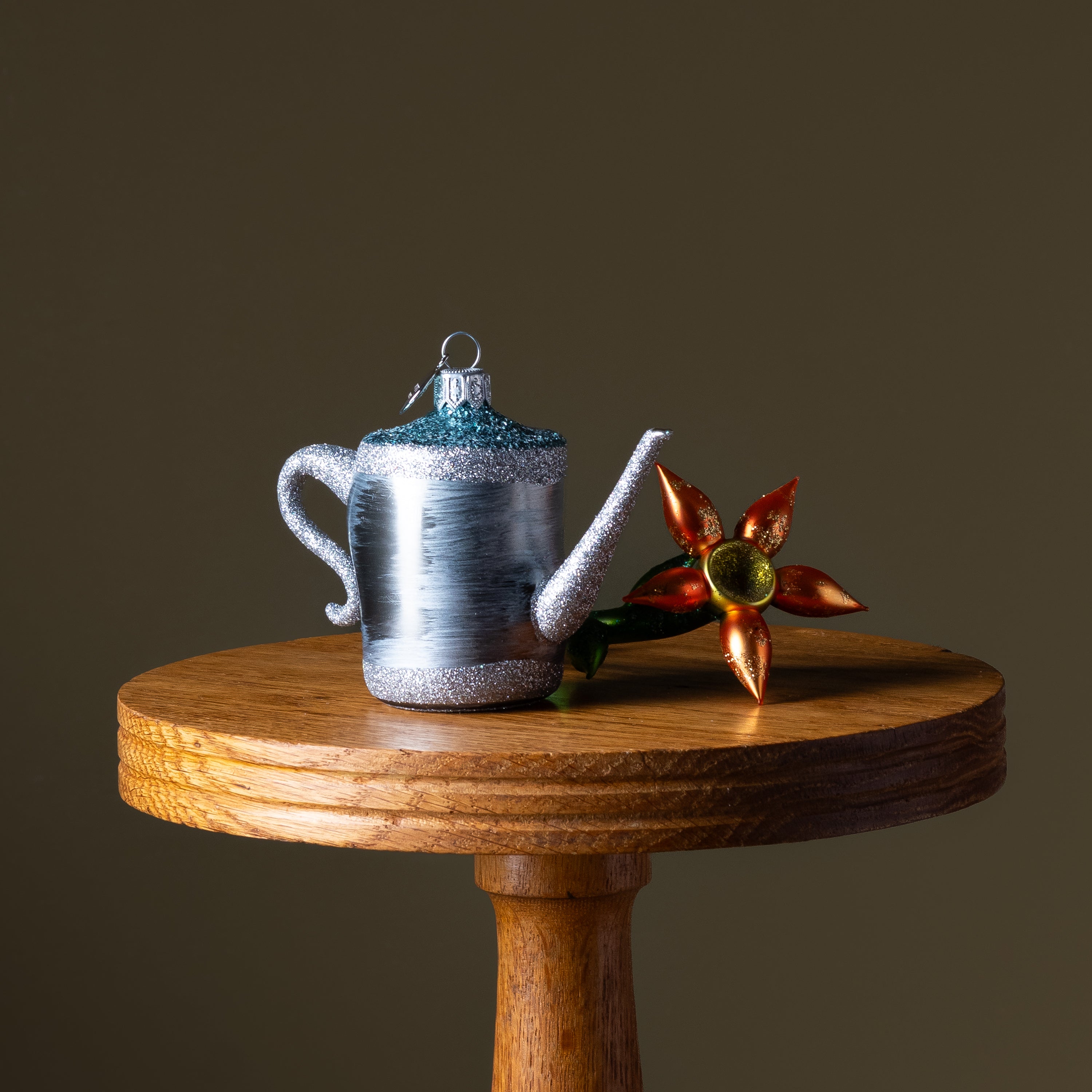 Watering Can Glass Ornament