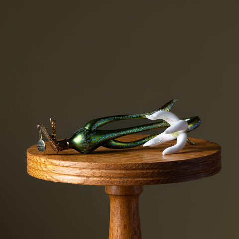 Snowdrop Flower Clip Glass Ornament