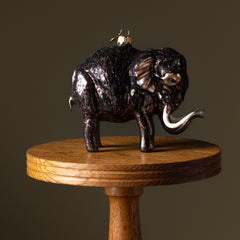 Elephant Glass Ornament