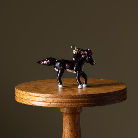 Pony Glass Ornament