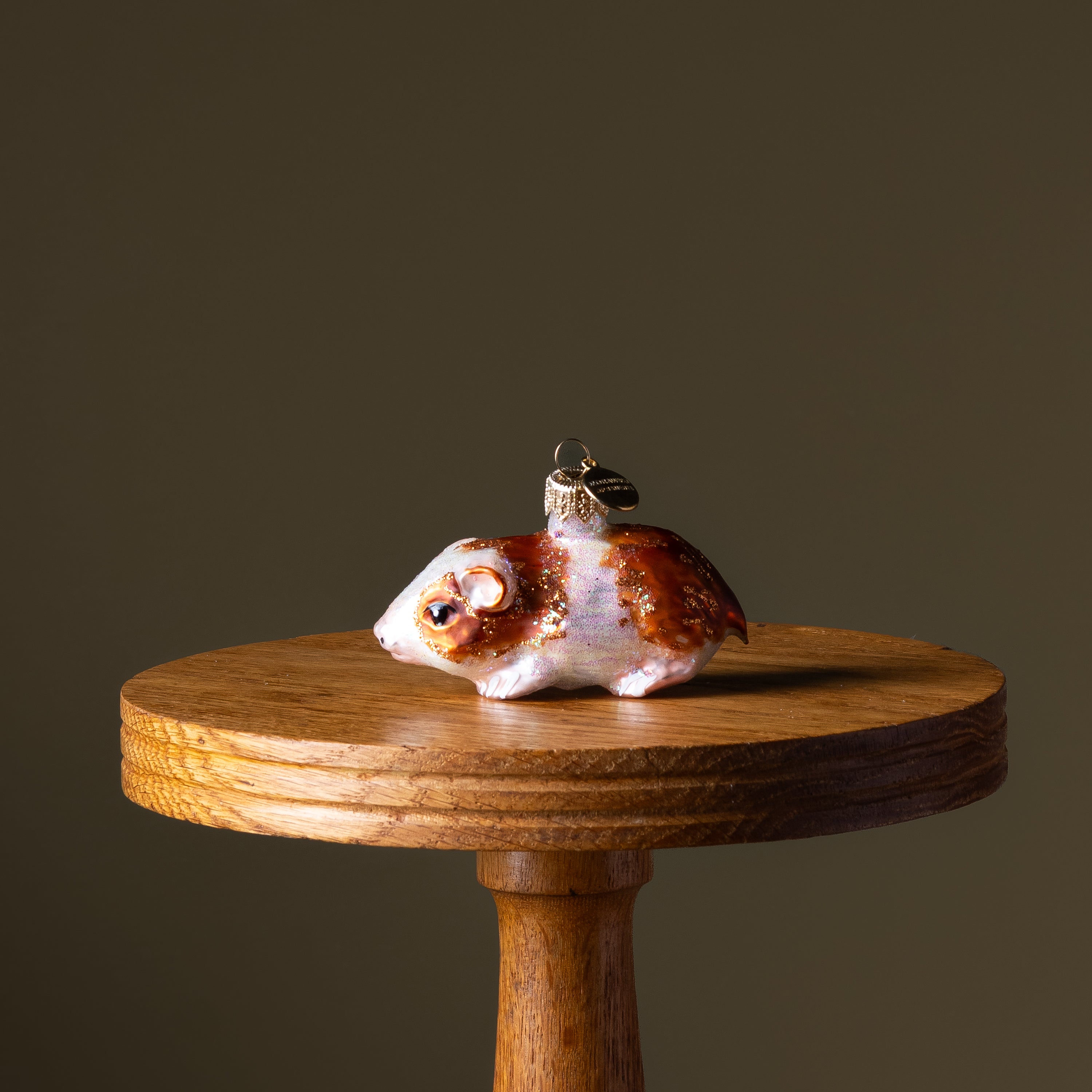 Red Dutch Guinea Pig Glass Ornament