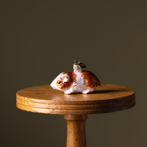 Red Dutch Guinea Pig Glass Ornament