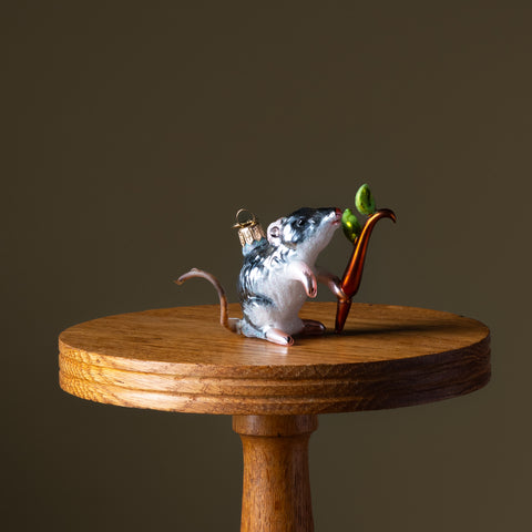 Possum Glass Ornament