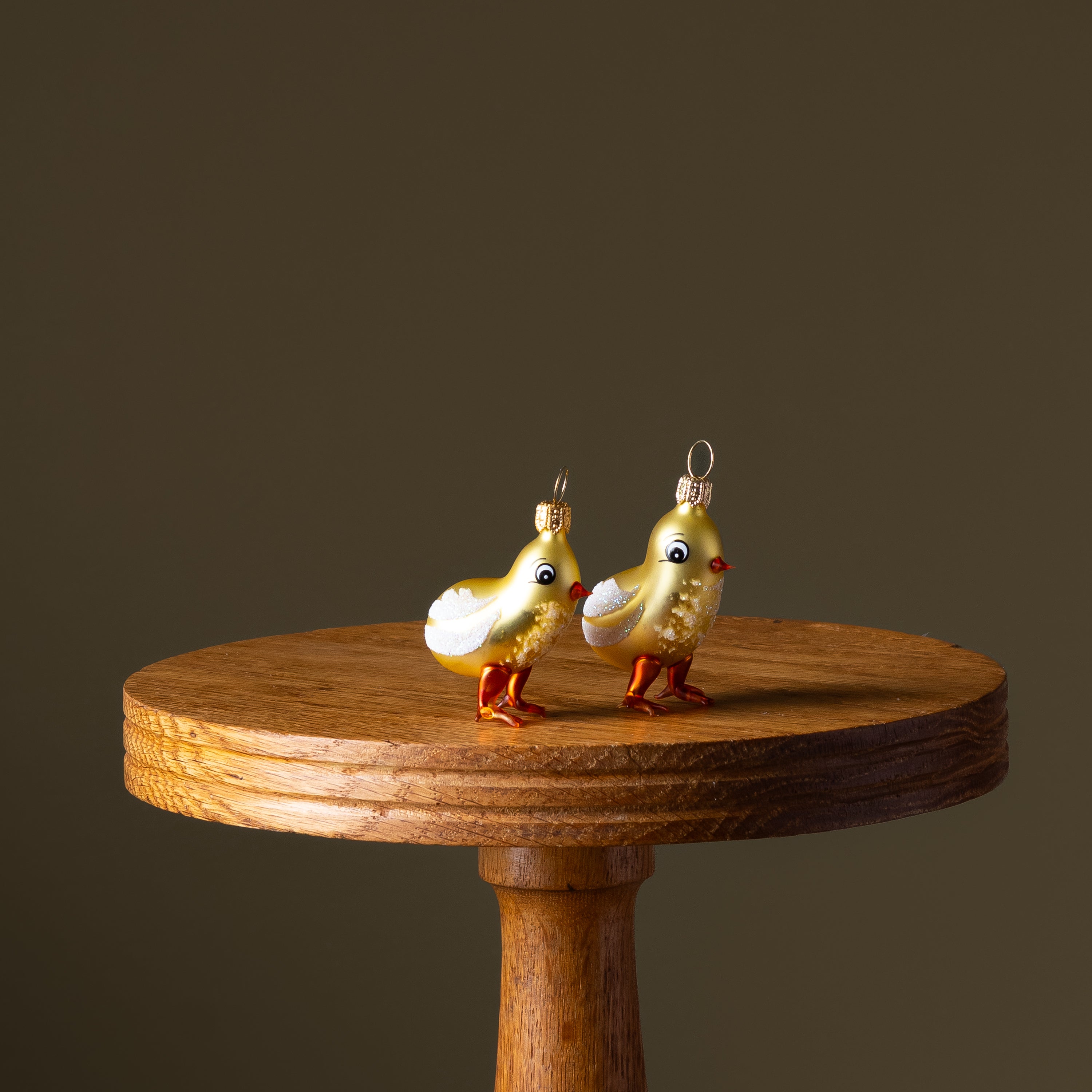 Tiny Chick Glass Ornament