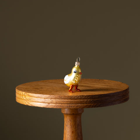 Tiny Chick Glass Ornament