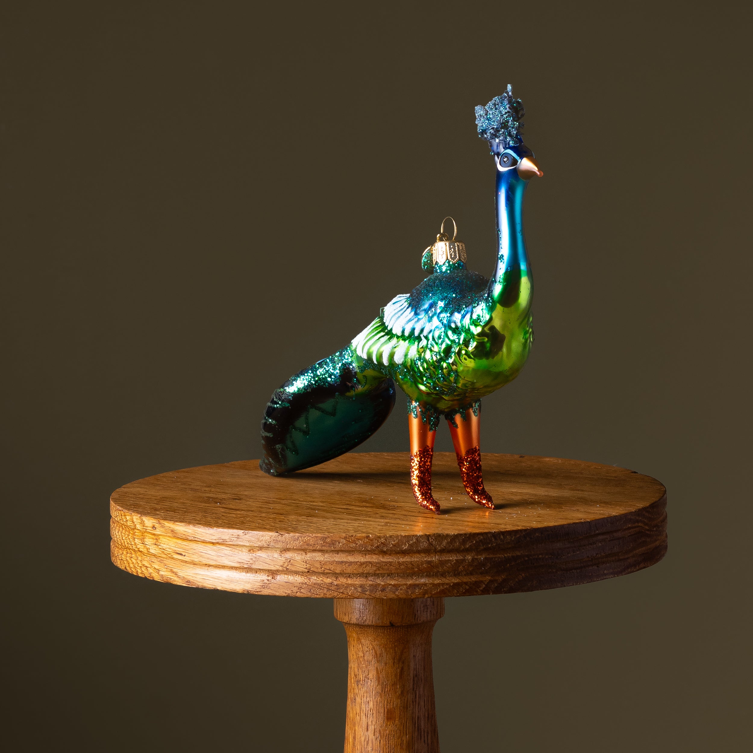 Peacock Glass Ornament