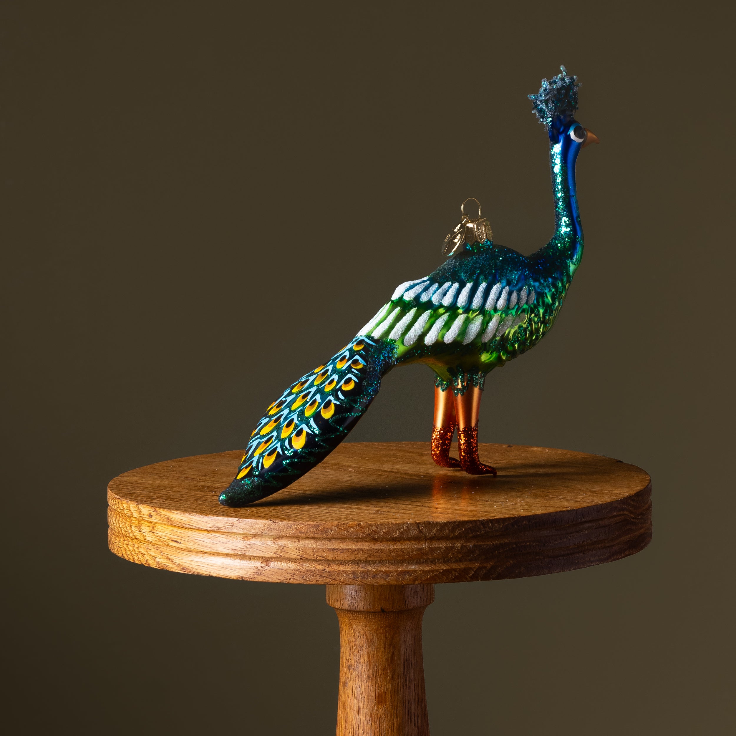 Peacock Glass Ornament