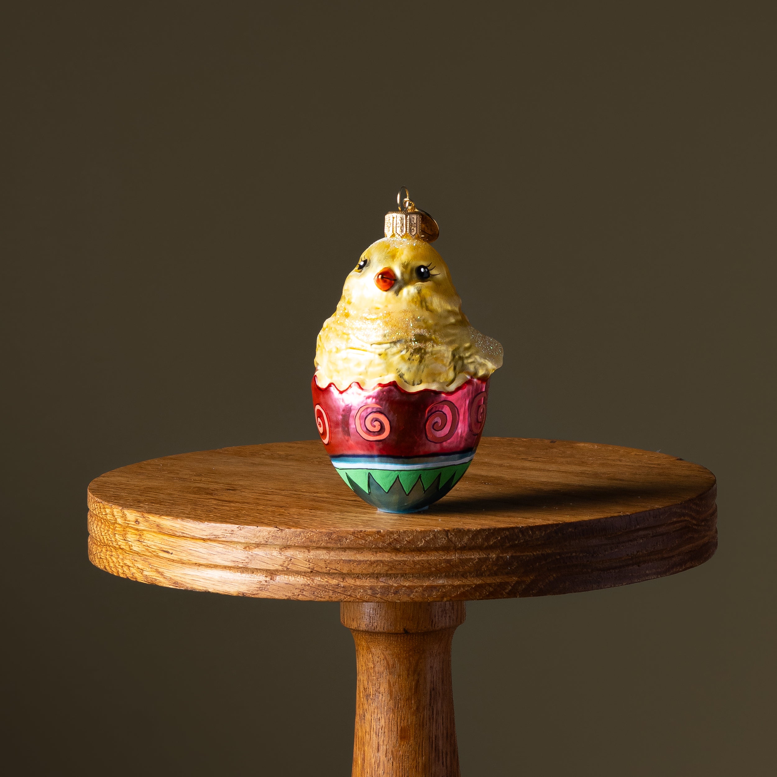 Chick in Egg Glass Ornament