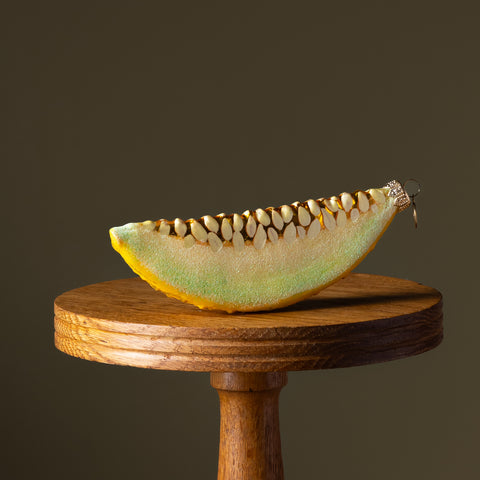 Honeydew Melon Glass Ornament