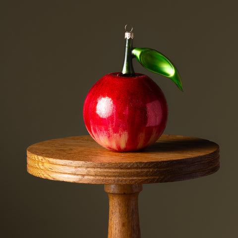 Shiny Apple Glass Ornament