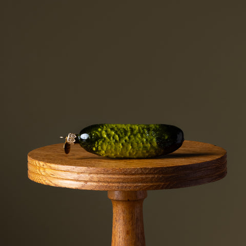 Large Dill Pickle Glass Ornament