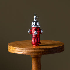 Fire Hydrant Glass Ornament