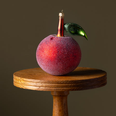 Frosted Apple Glass Ornament