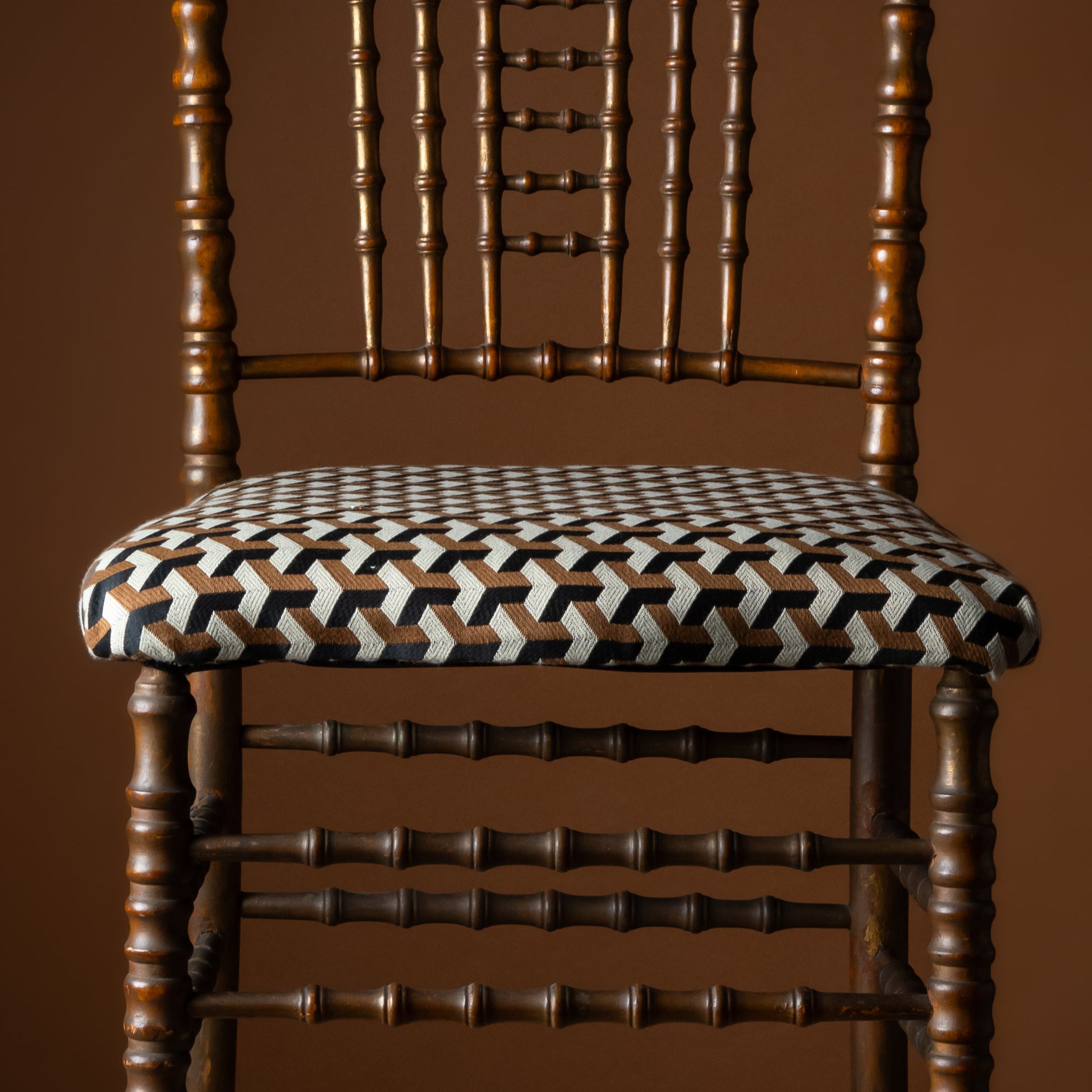 Pair of Italian Chiavari Chairs with Lelièvre Paris Seats