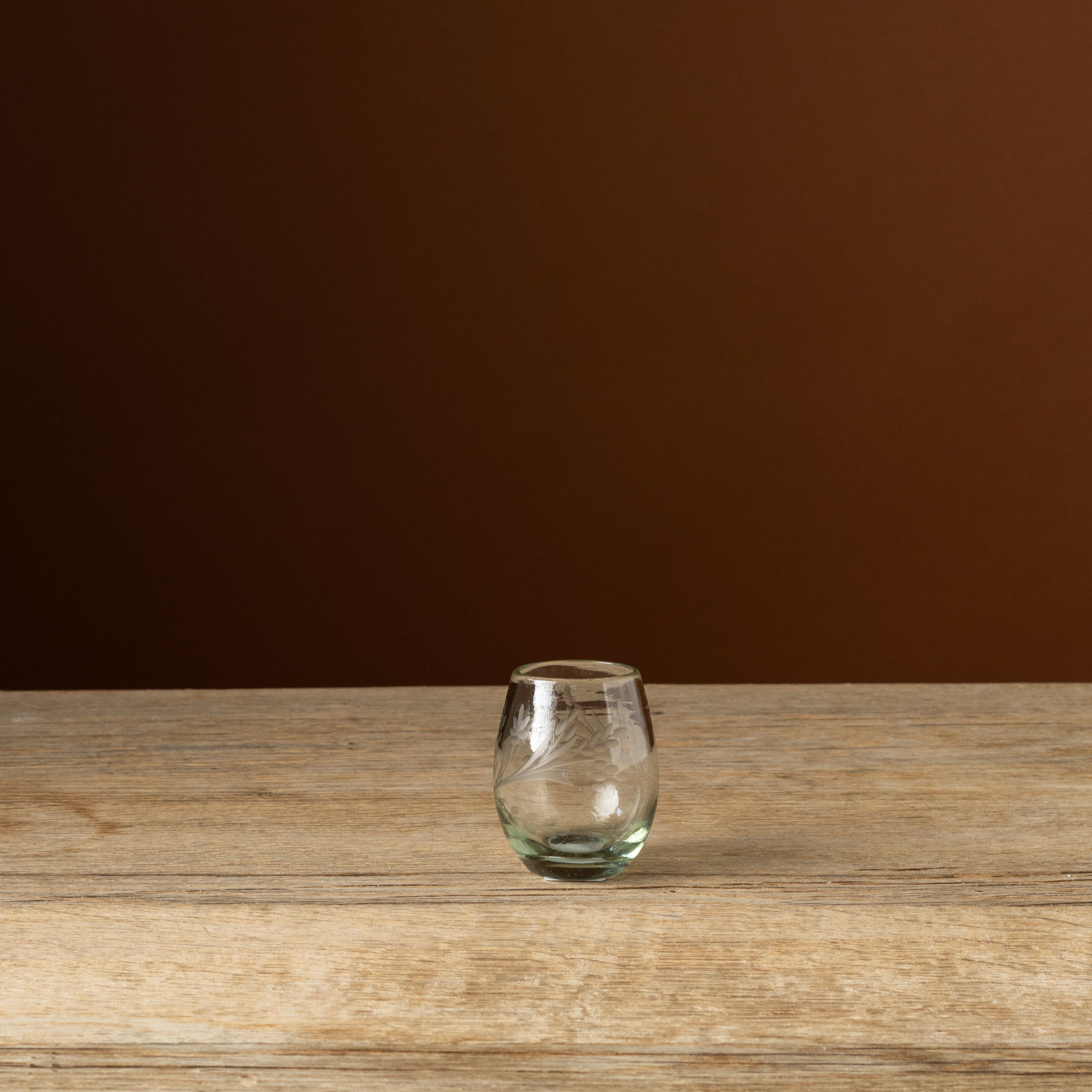 Oval Etched Glass