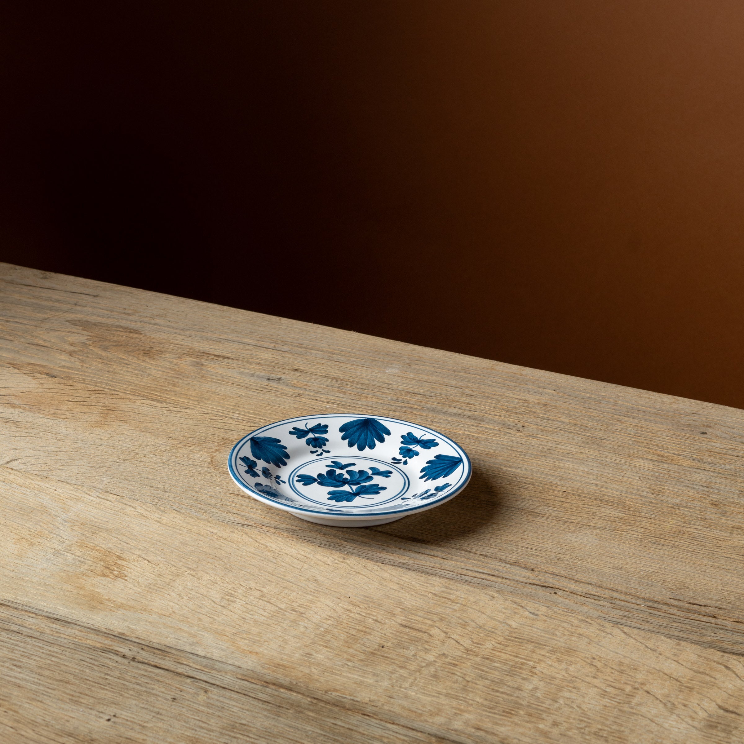 Midnight Blue Blossom Dessert Plate