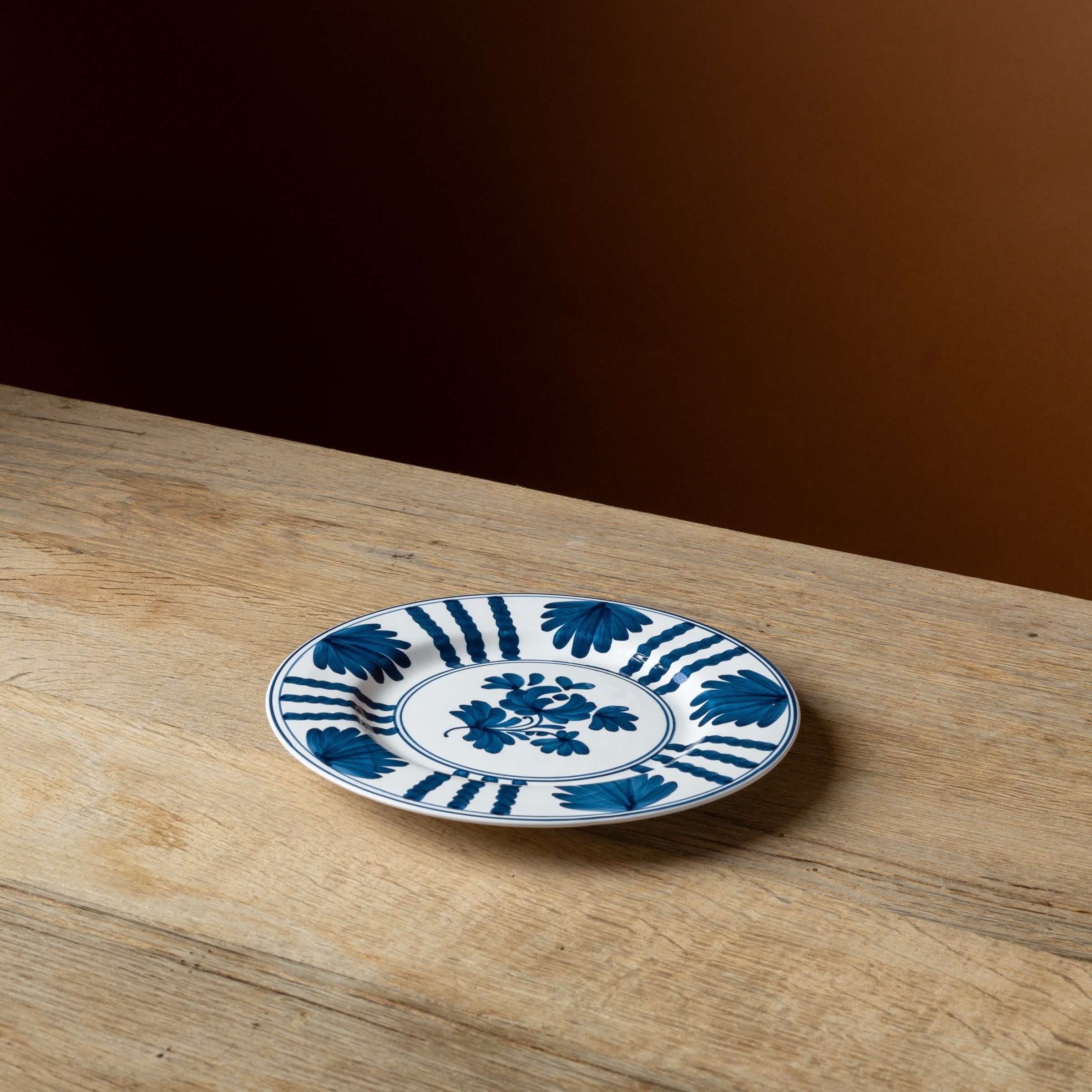 Midnight Blue Blossom Dinner Plate