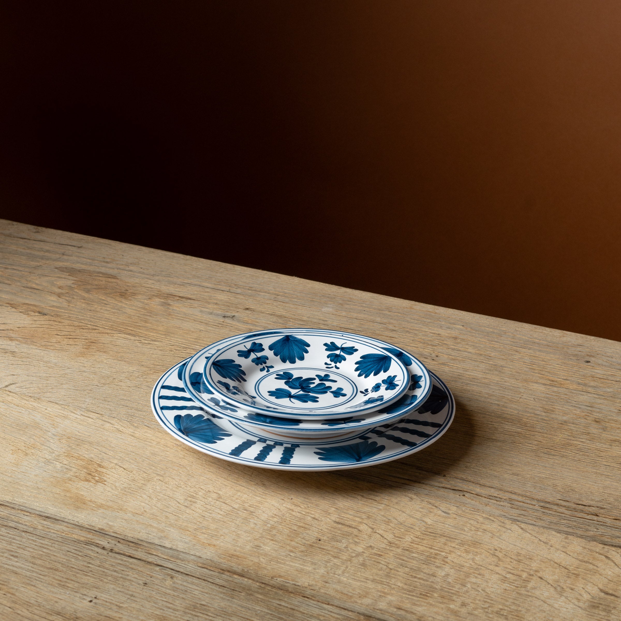 Midnight Blue Blossom Dessert Plate