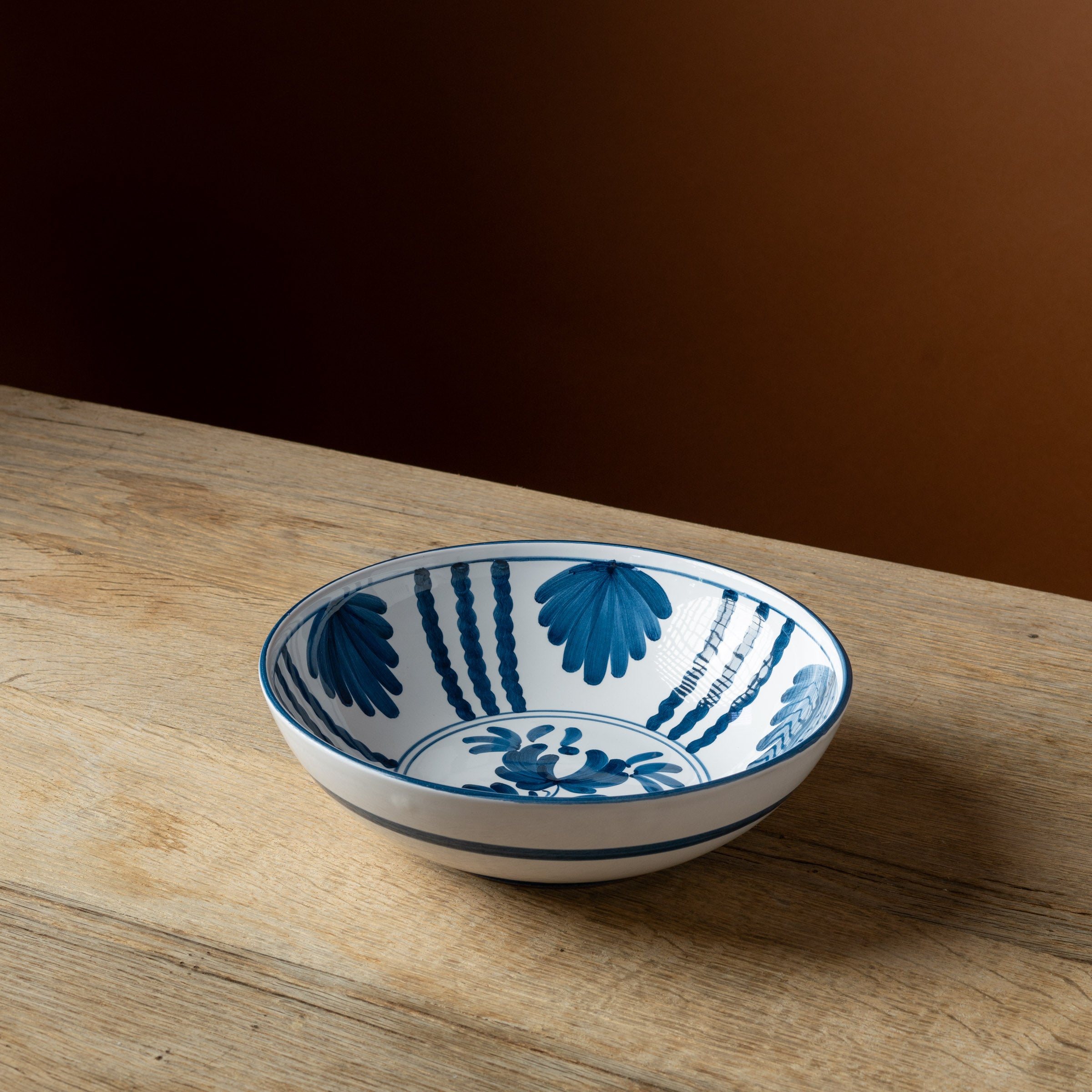 Midnight Blue Blossom Salad Bowl