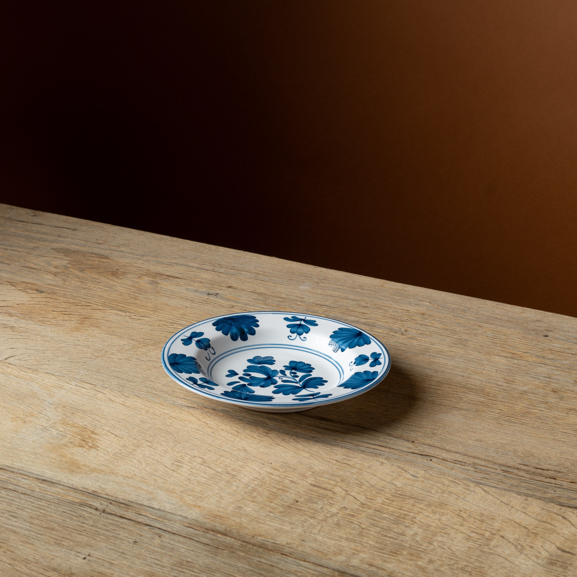 Midnight Blue Blossom Soup Plate