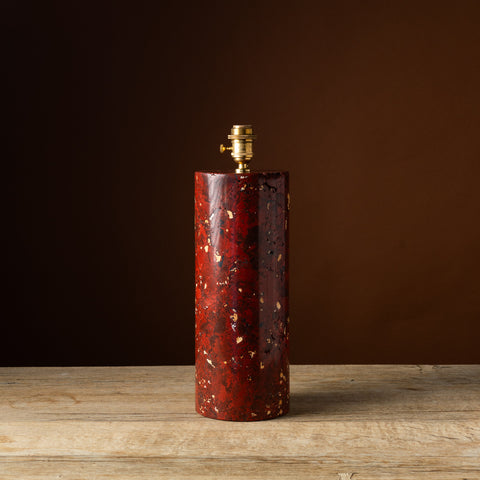 Scagliola Table Lamp Oxblood